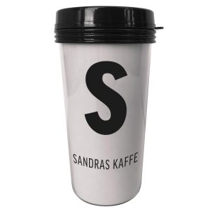 Bokstav – personlig take away kaffemugg