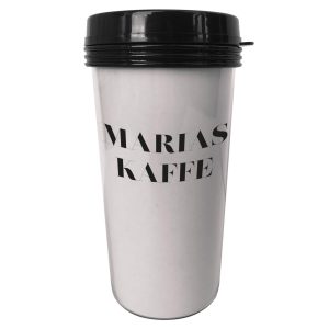 Personlig take away kaffemugg egen text